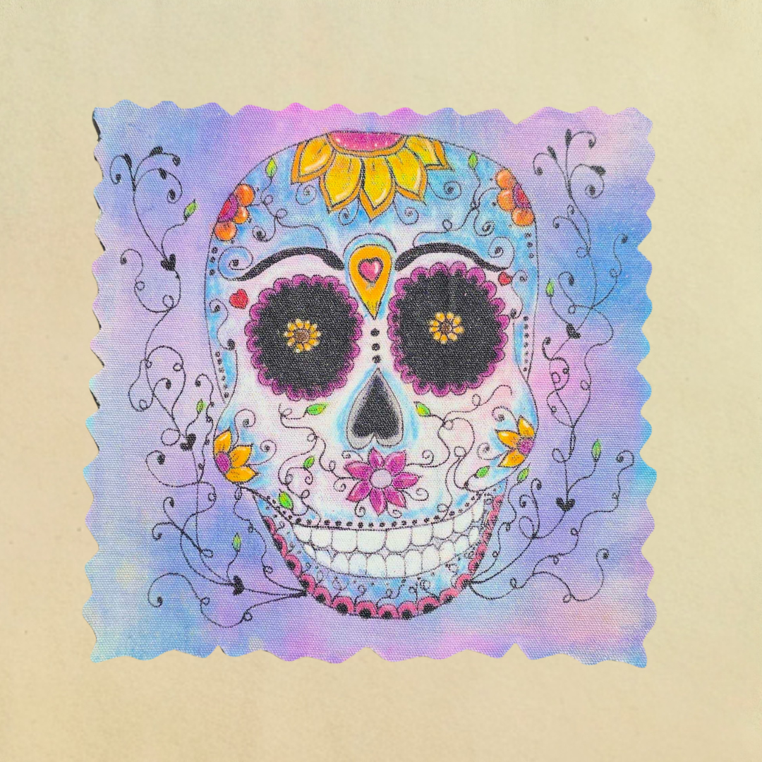 Day of the Dead fabric art kit example variation
